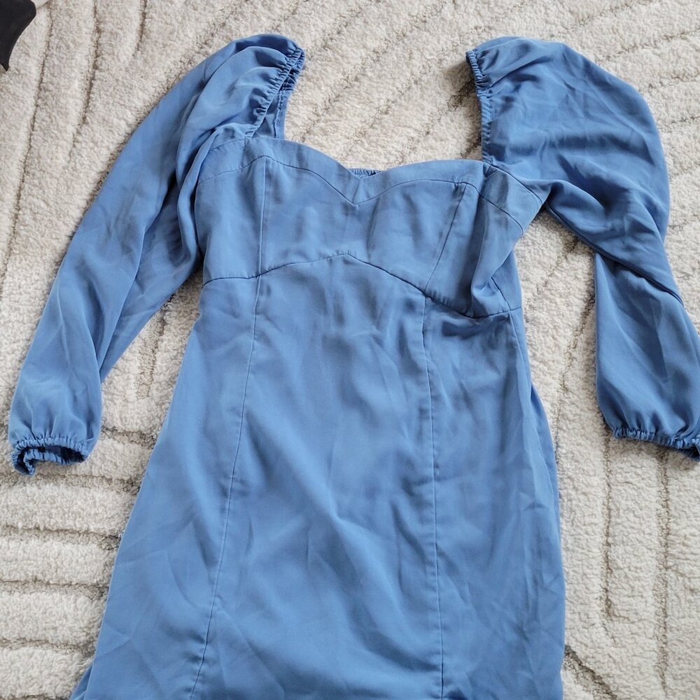 Abercrombie & Fitch Sweetheart Short Dress in Blue